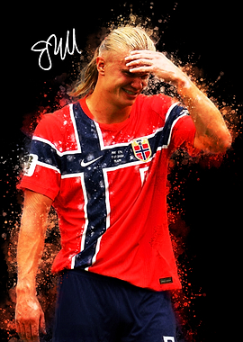 Erling Haaland Norway Soccer Portrait