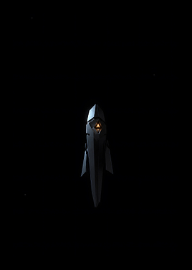 Minimalist Sci-Fi Monolith Space Vessel