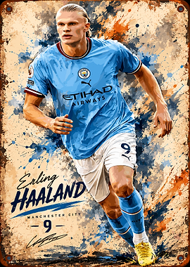 Erling Haaland Manchester City Poster