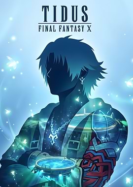 Tidus Final Fantasy X Silhouette Poster