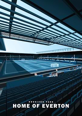 Goodison Park Everton Stadium Poster