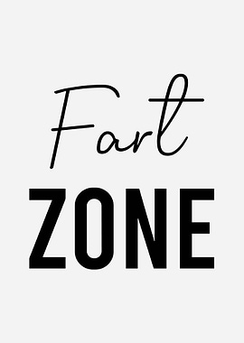 Minimalist Humor Zone Typography Poster | Modern Script Quote Wall Art