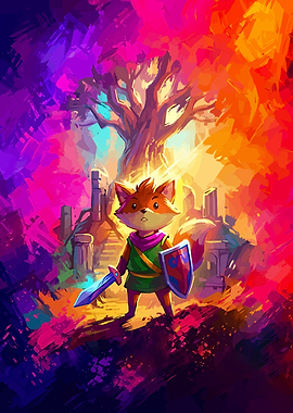 Tunic Fox Hero Digital Art
