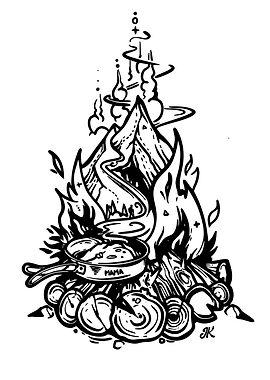 Camping Campfire Illustration