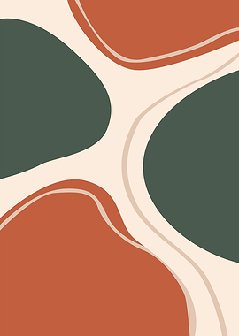 Abstract Organic Shapes Minimalist Art