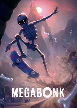 Megabonk Skeleton Skater Poster