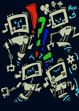 Inscryption Angry Computer Robot Doodle Art