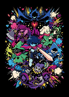 Deltarune Character Ensemble Illustration