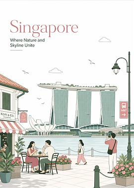 Singapore Travel Poster Illustration