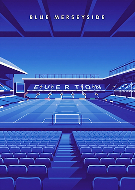 Everton Football Club Stadium Poster