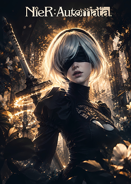 2B from NieR: Automata Portrait