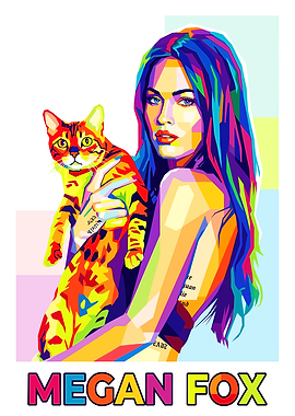 Megan Fox Pop Art Portrait