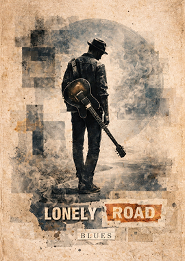 Lonely Road Blues Guitarist – Vintage Music