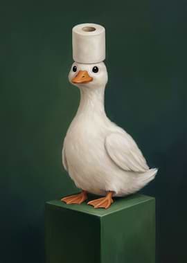 Duck Toilet Paper Hat home wall art decor
