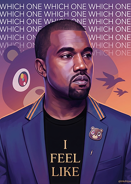 Kanye West Graduation Bear Portrait
