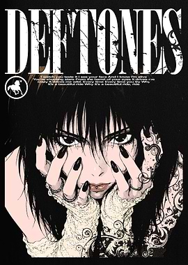 Deftones Aesthetic Anime Style Poster