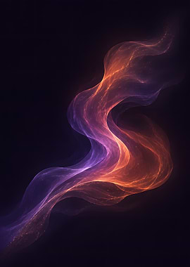 Abstract Neon Smoke Gradient Minimalist Art