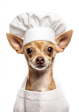 Chihuahua Dog Dressed as a Chef