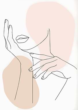 Minimalist Line Art Woman Portrait