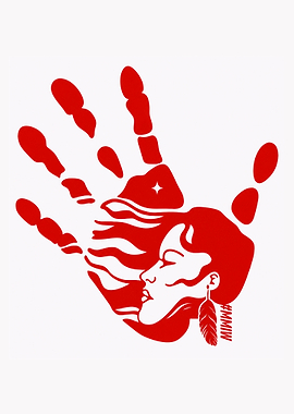 MMIW Red Handprint Awareness Graphic