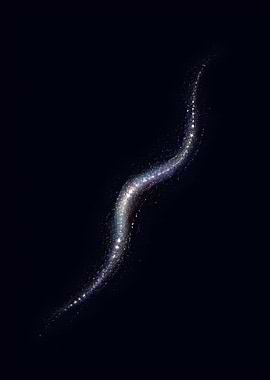 Ethereal Stardust Flow Minimalist Cosmic Art