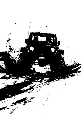 Off-Road Jeep Splash Silhouette
