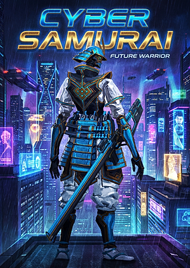 Cyber Samurai Future Warrior Poster