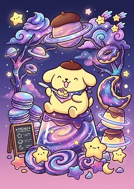 Pompompurin Cosmic Dessert Adventure