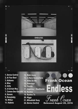 Frank Ocean Endless Album Tracklist Poster