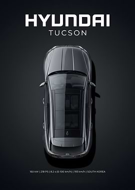 Hyundai Tucson Top View Poster
