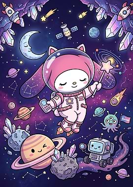 My Melody Astronaut in Space