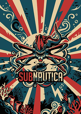 Subnautica Reaper Leviathan Poster Art