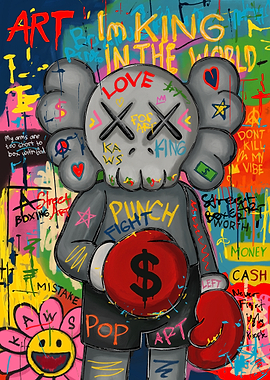 KAWS Street Art Boxing King