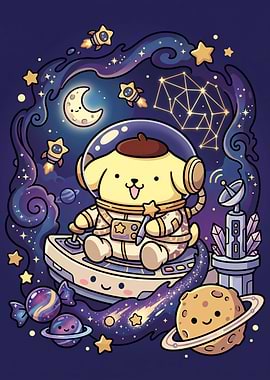 Pompompurin Astronaut in Space