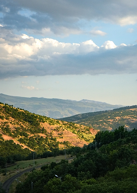 Golden Hour Mountain Landscape