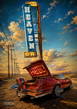 Heaven or Hell Neon Car Art