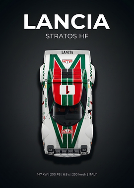 Lancia Stratos HF Rally Poster