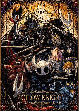 Hollow Knight Stained Glass Poster