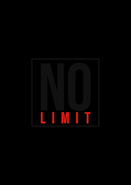 No Limit Minimalist Typography Poster