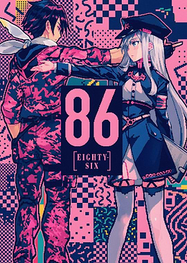 86 Eighty-Six Anime Pixel Art Poster