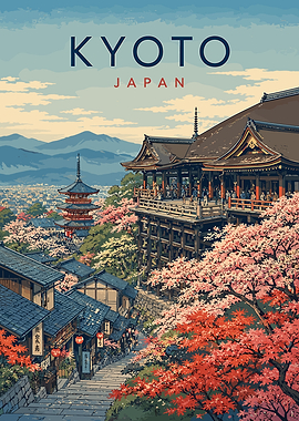 Kyoto Japan Travel Poster