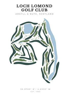 Loch Lomond Golf Club Map Print