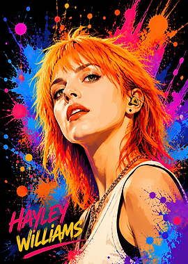 Hayley Williams Vibrant Pop Art Portrait