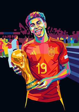 Lamine Yamal Pop Art Portrait