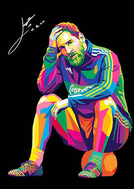Lionel Messi Pop Art Portrait