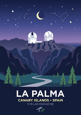 La Palma Canary Islands Travel Poster