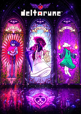 Deltarune Stained Glass Art Poster