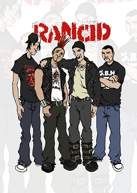 Rancid Punk Rock Band Illustration