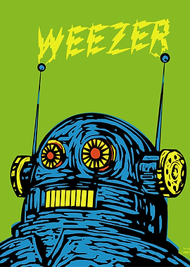 Weezer Robot Pop Art Poster