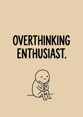 Overthinking Enthusiast Minimalist Illustration